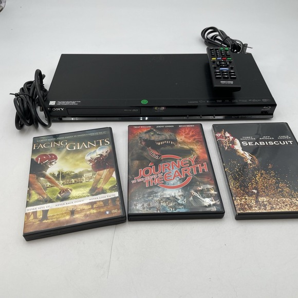 Sony BDP-S580 3D Blu-Ray Player Wireless+Remote+HDMI Cable+3Movies TESTED